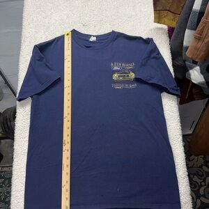 Ford mustang A Few Horses Navy Graphic Tee Short Sleeve Men's Shirt size Small